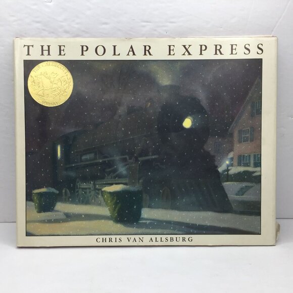 Vintage 85 The Polar Express Hardcover Book Chris Van Allsburg Christmas Classic - Picture 1 of 9